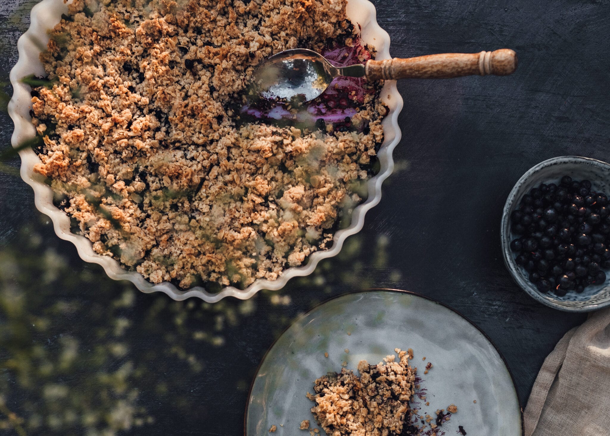 Swedish Blueberry Crumble Pie - Vegan Recipe • ADARAS Blogazine